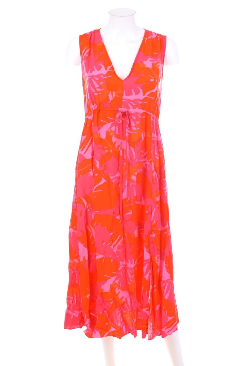 MANGO - Print-Midikleid mit Schlitz - S