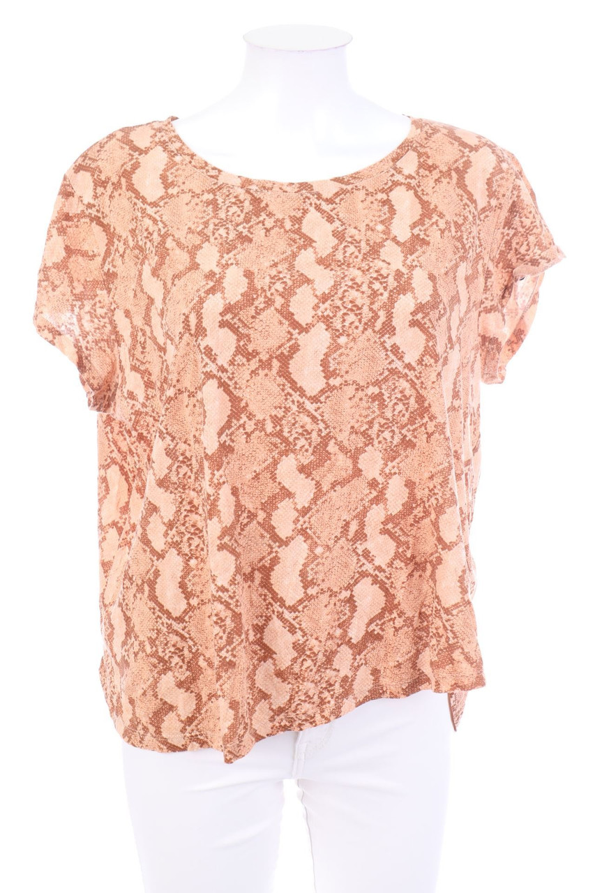 H&M - Kurzarm-Shirt aus Baumwolle mit Animal-Print - L