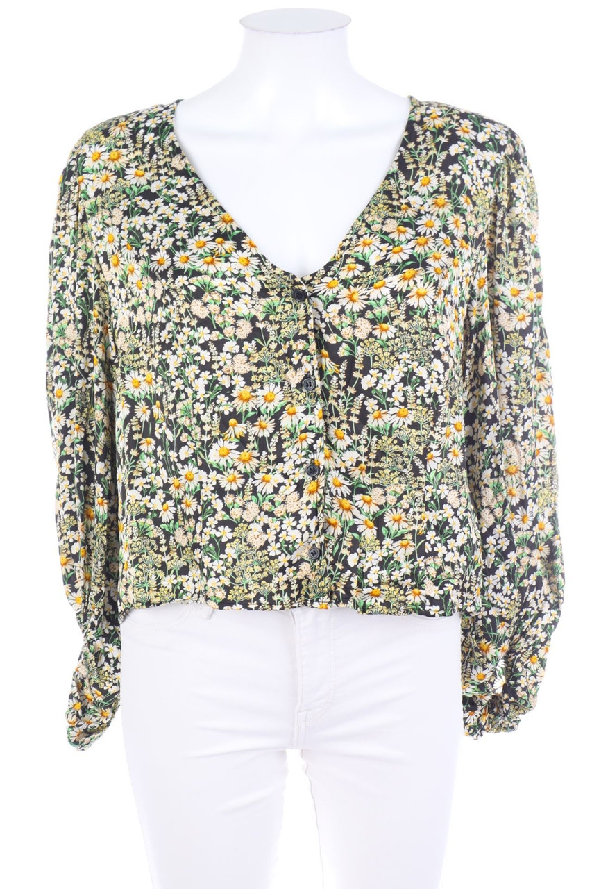 No Label - Blouse with Flower Print - D 42