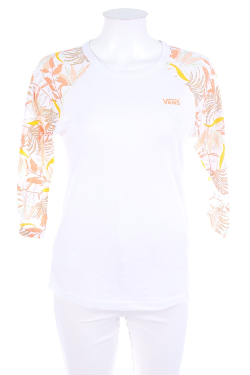 vans - Print-3/4-Sleeve Shirt with Overcut Shoulder - S