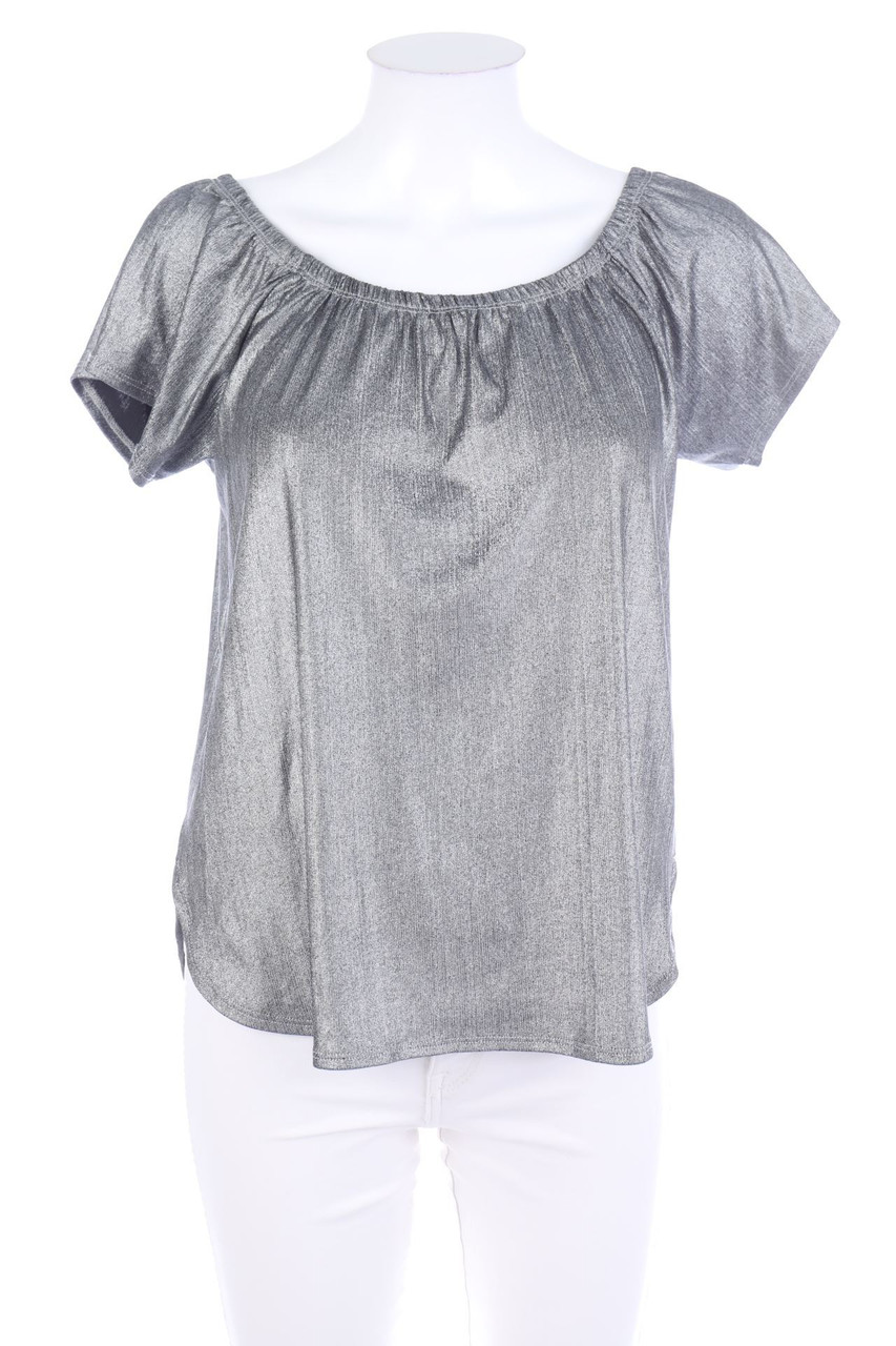 YES OR NO - Glitzer-Carmen-Bluse - M