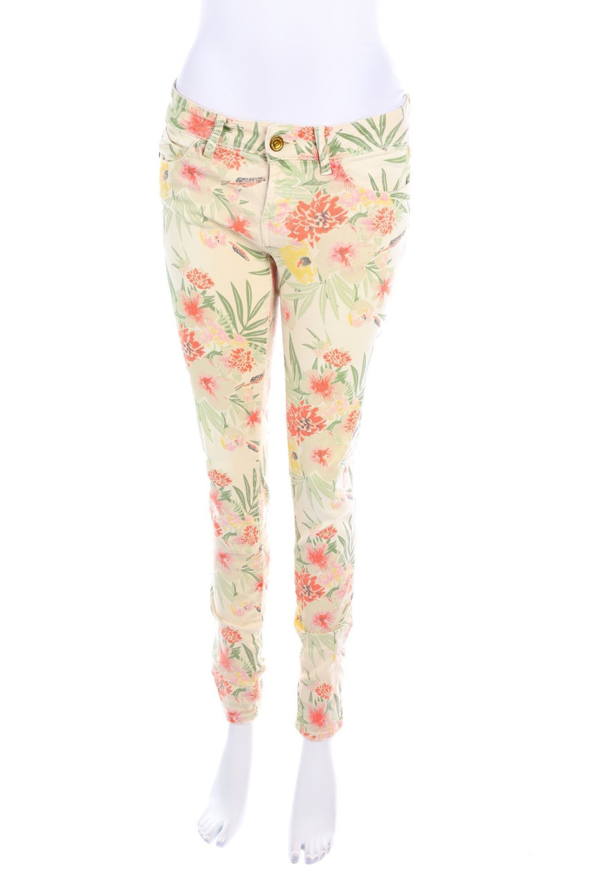 rich & royal - Skinny-Jeans mit Blumen-Print - W28