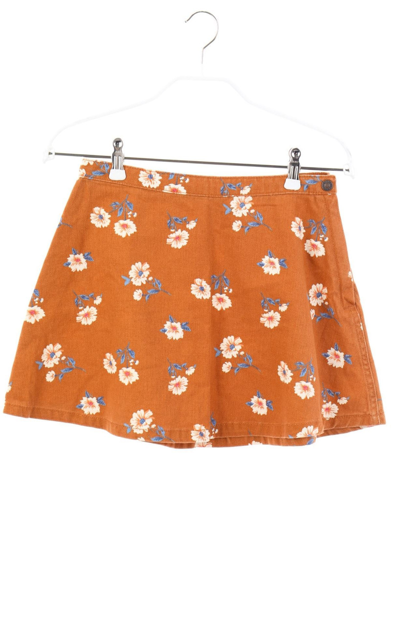 FOREVER 21 - Mini-Jeansrock mit Blumen-Print - XXS