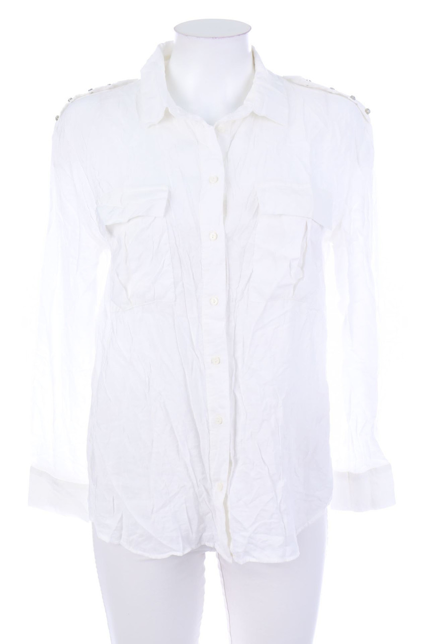ZARA - Bluse mit Schmuck-Knöpfen - S