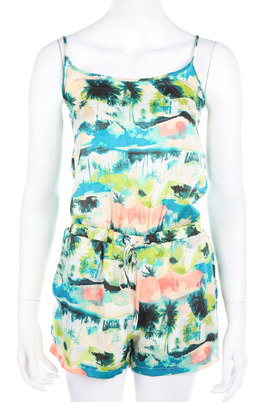 LILY WHITE - dress with Tropical Print - S