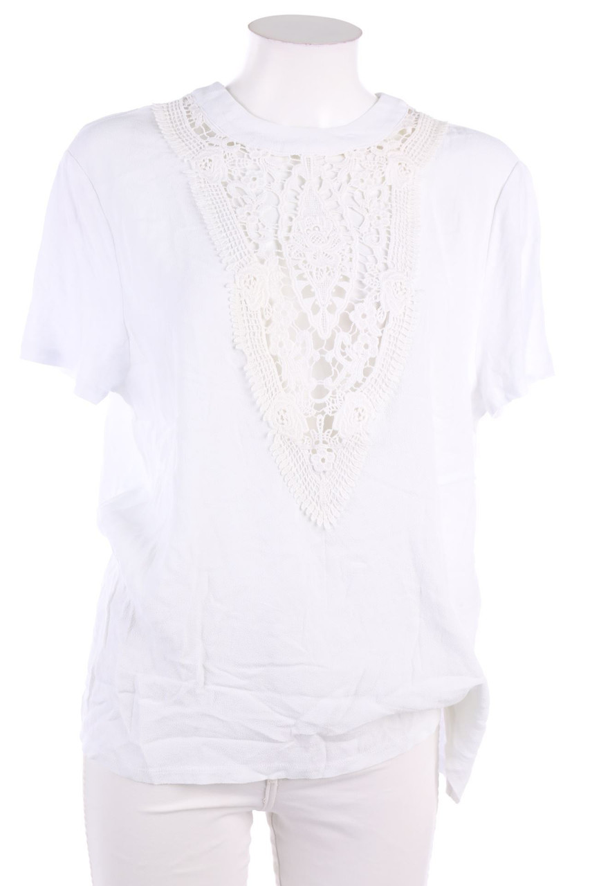 MORGAN - Shirt with Crochet Knit Details - M