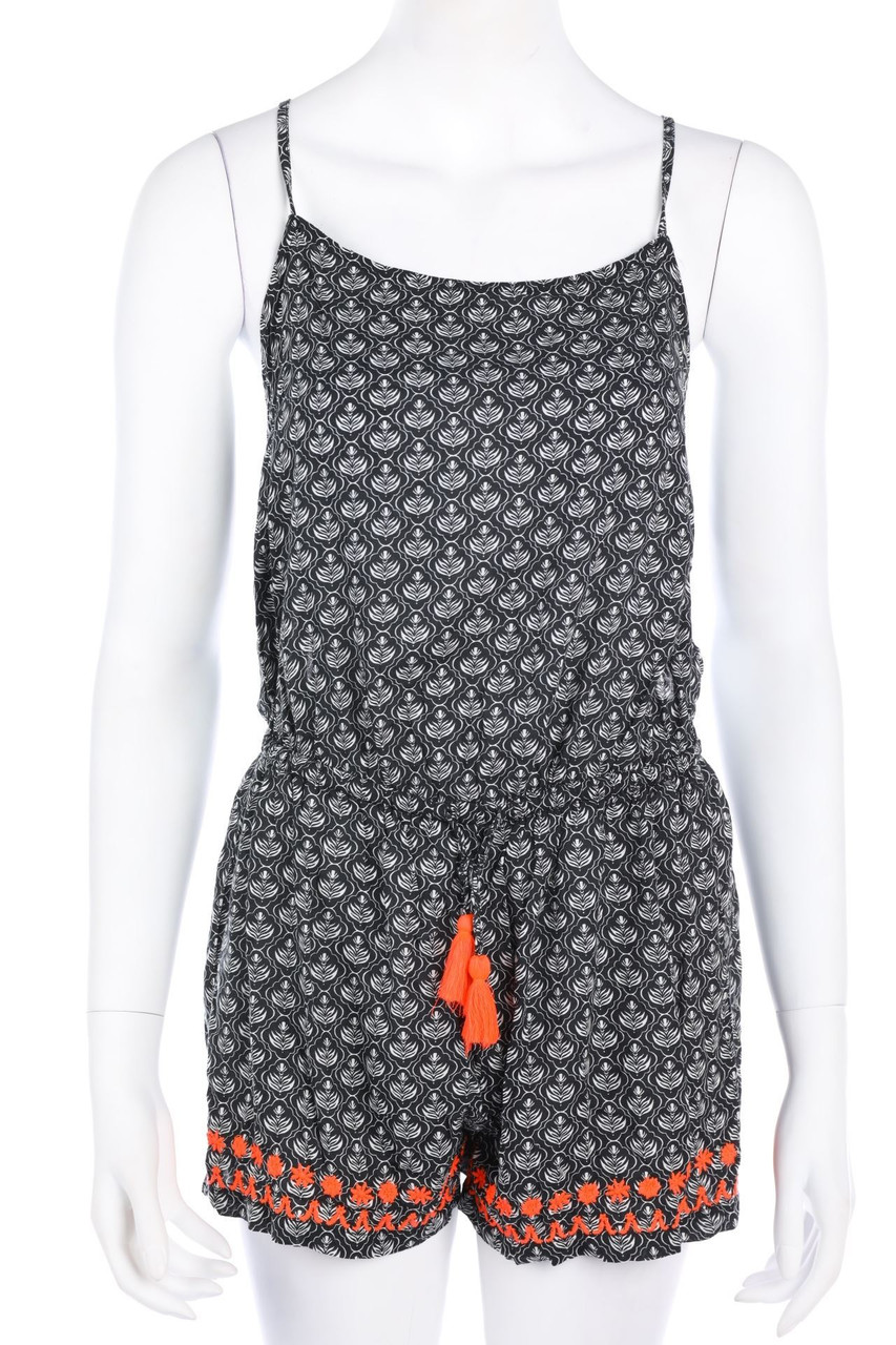 H&M - Print-Playsuit aus Viskose mit Stickereien - S