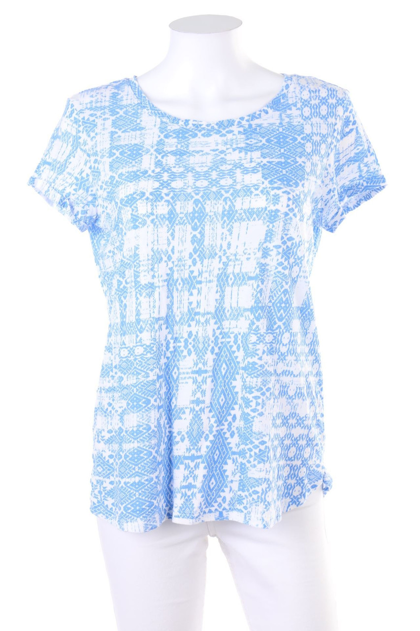 Jake*s - Kurzarm-Shirt mit Ethno-Print - M