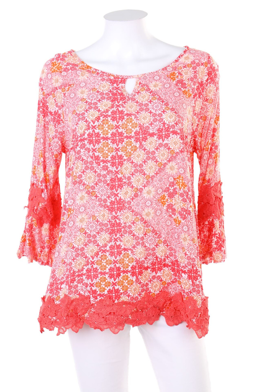 No Label - Blouse with Flower Print - M