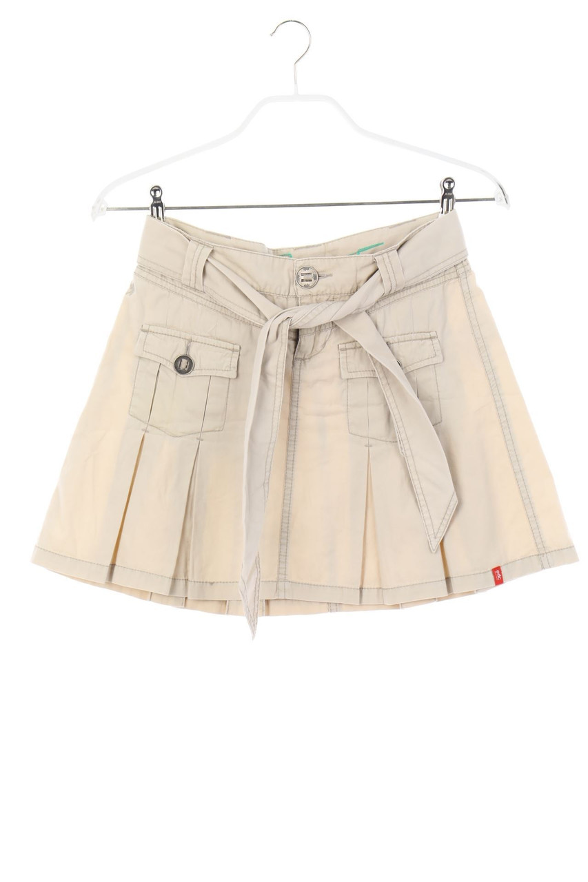 ESPRIT de corp - Falten-Mini-Rock mit aufgesetzten Taschen zum Knoten - D 32