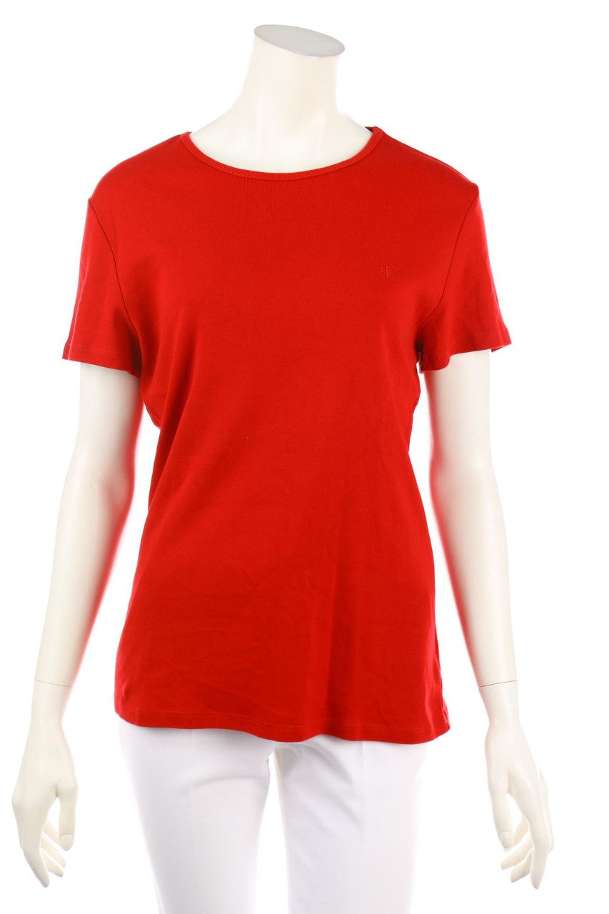LAUREN RALPH LAUREN - Kurzarm-Shirt mit Logo-Stickerei - XL