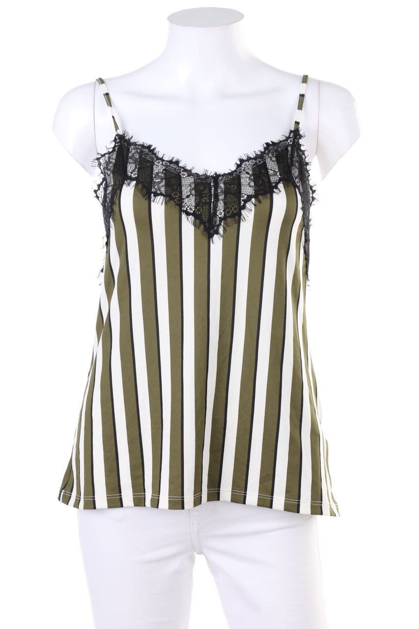 AMISU - Blouse Top with Lace - XS