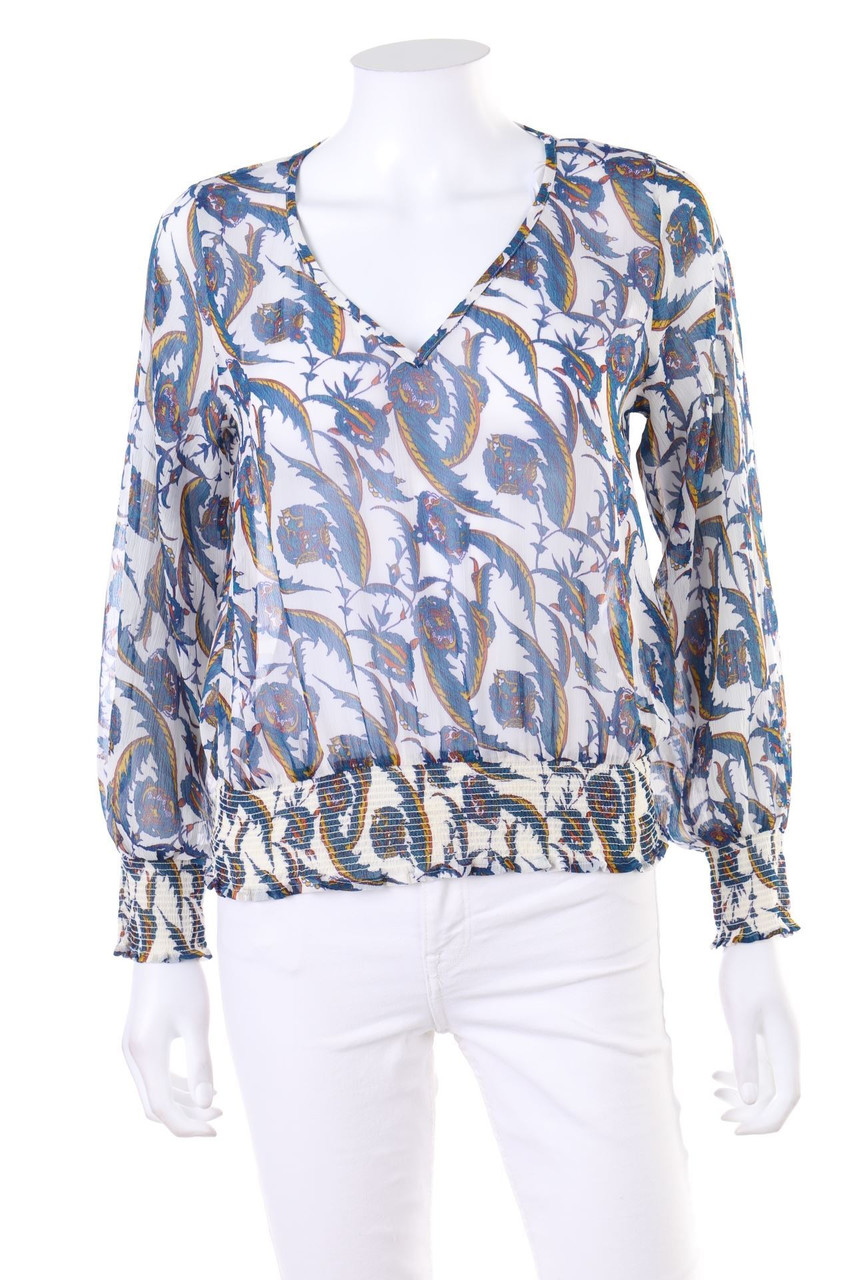 H&M - Bluse aus Crêpe mit Gummizug - D 32