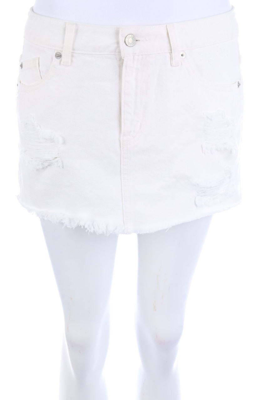 PULL&BEAR - Destroyed-Mini-Jeansrock - D 36