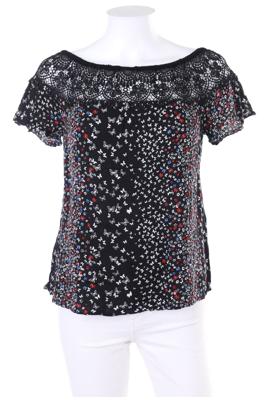 Yessica by C&A - Kurzarm-Bluse mit Blumen-Print - D 36