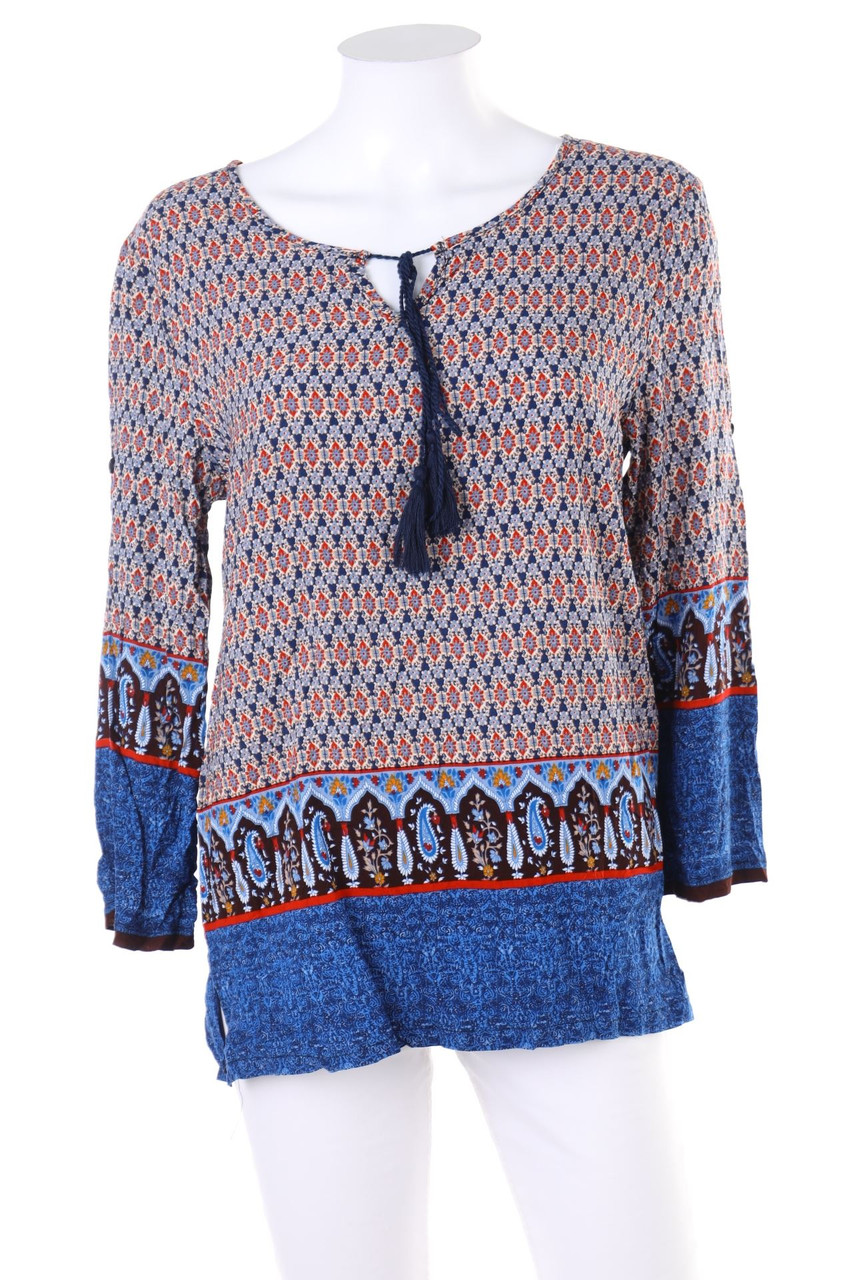 No Label - Blouse with Roll-up Sleeves - S