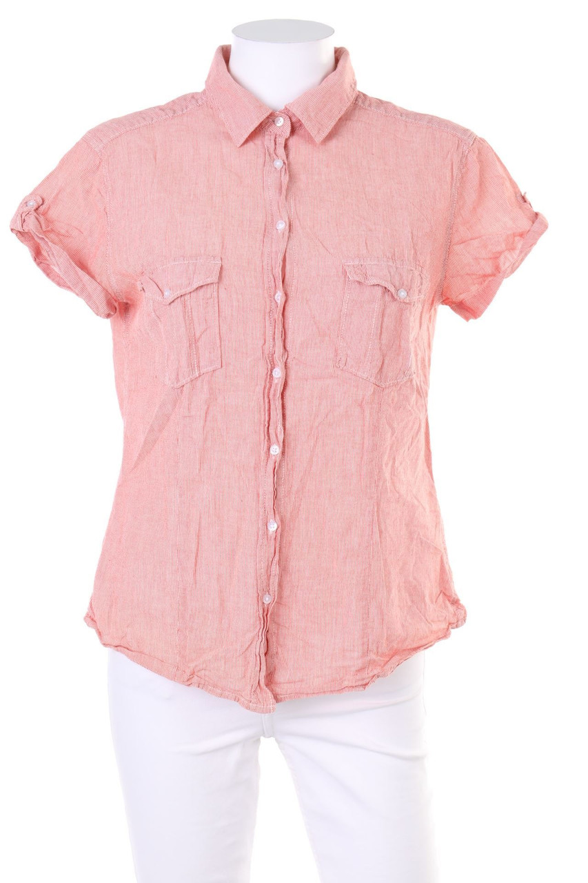 H&M LOGG - Hemd-Bluse mit kurzem Ärmel - D 40