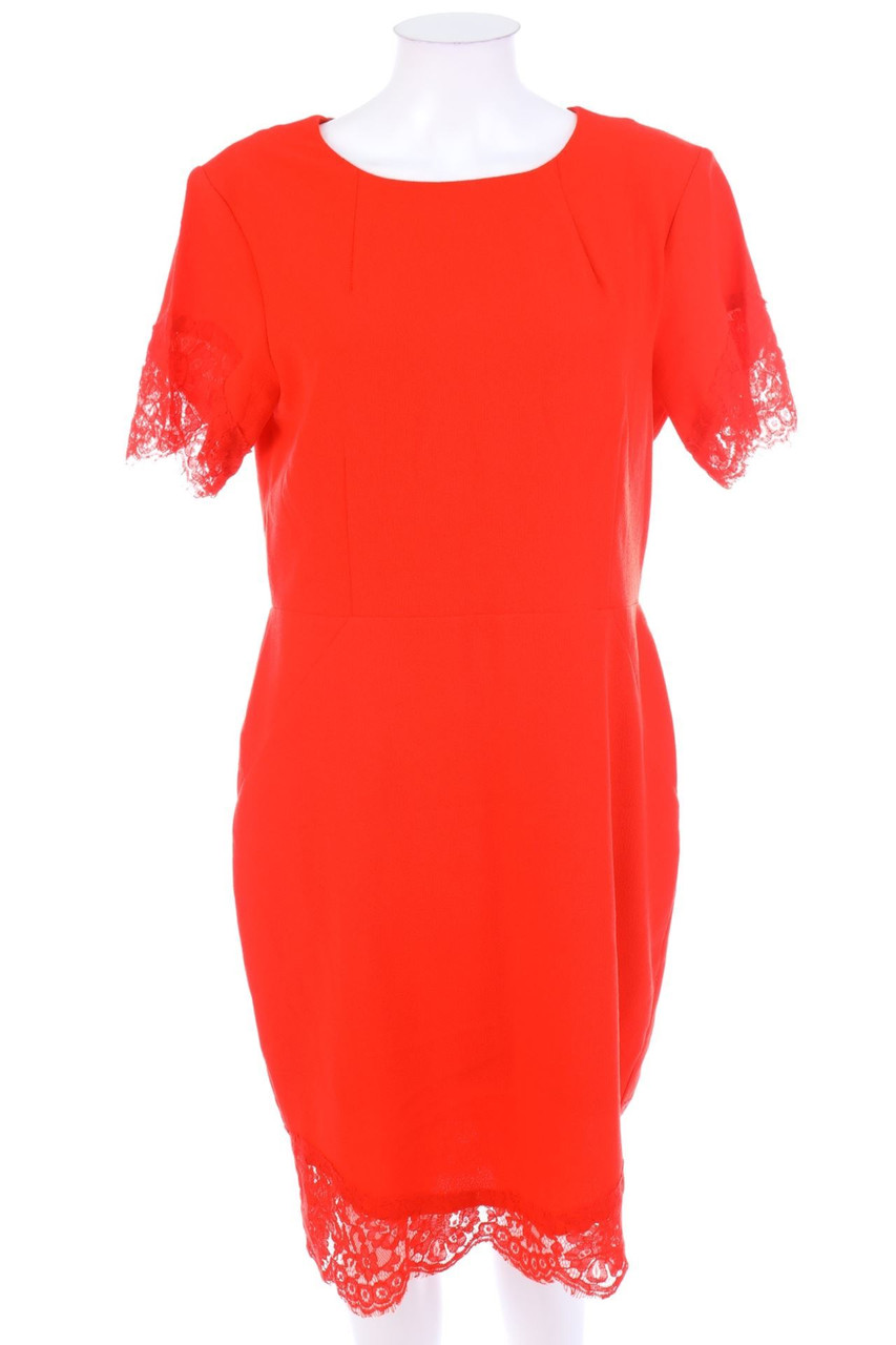 No Label - Sheath Dress with Lace - L