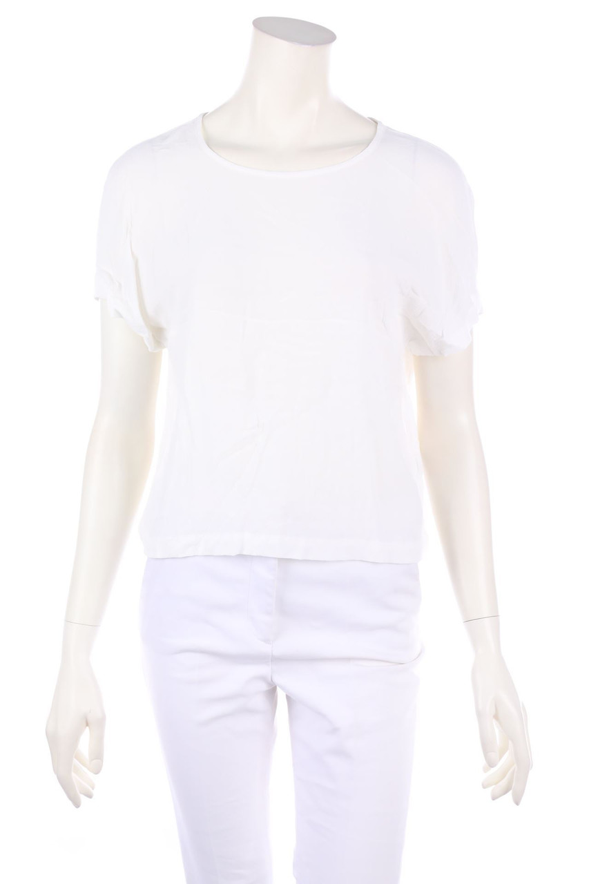 OPUS - Clean Chic Shortsleeve Blouse, Crêpe - D 36