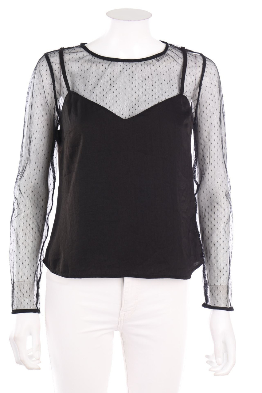H&M DIVIDED - Bluse mit Mesh-Einsatz - D 38