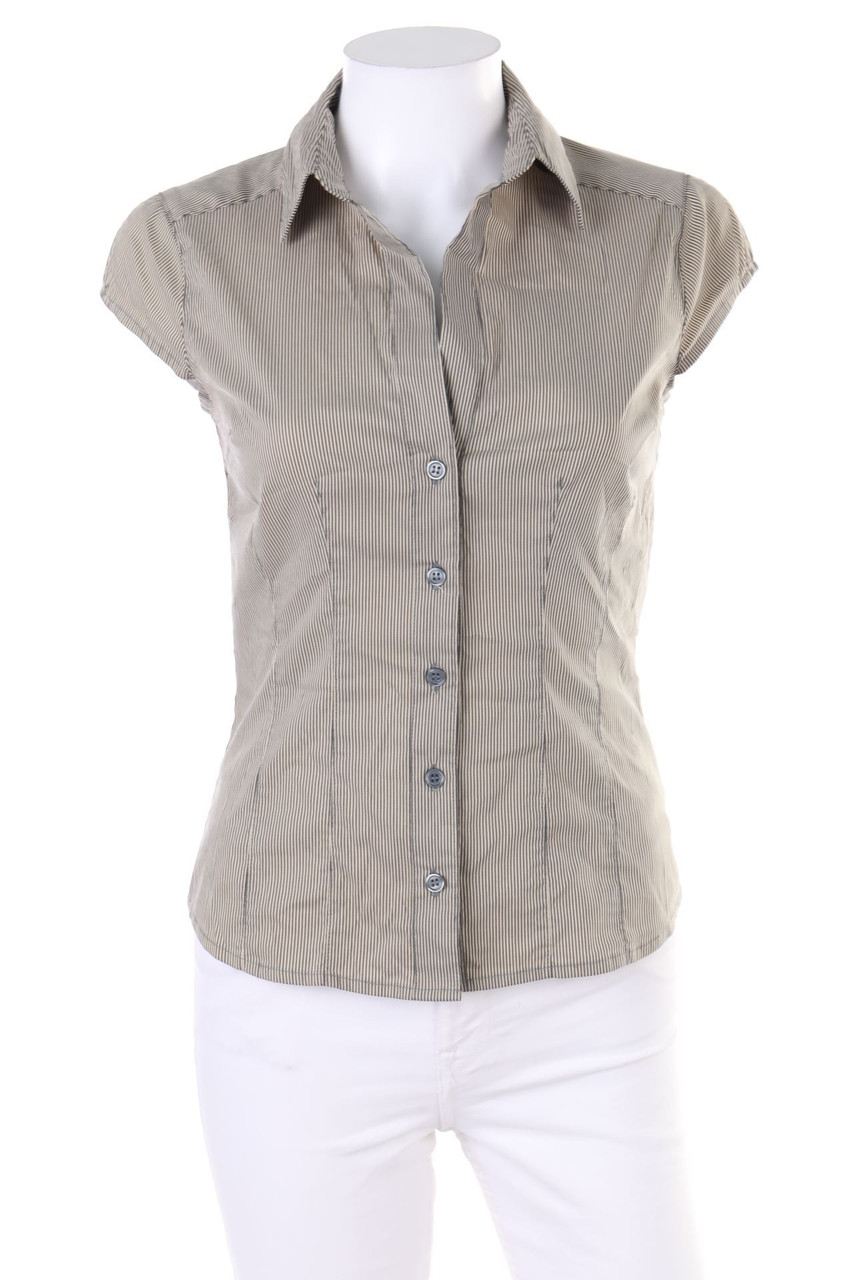 H&M - Streifen-Kurzarm-Bluse - D 34