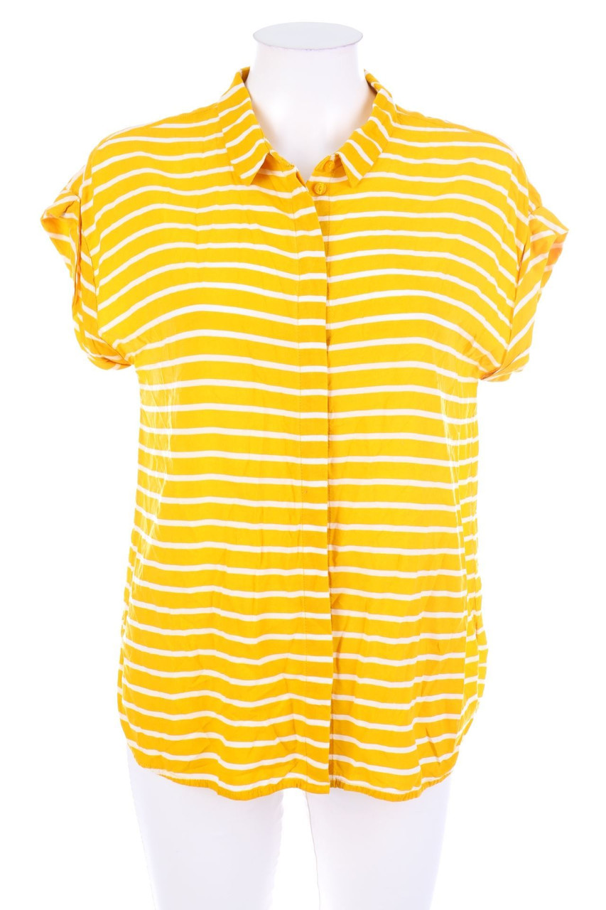 Jake*s - Streifen-Hemd-Bluse mit kurzem Ärmel - D 40