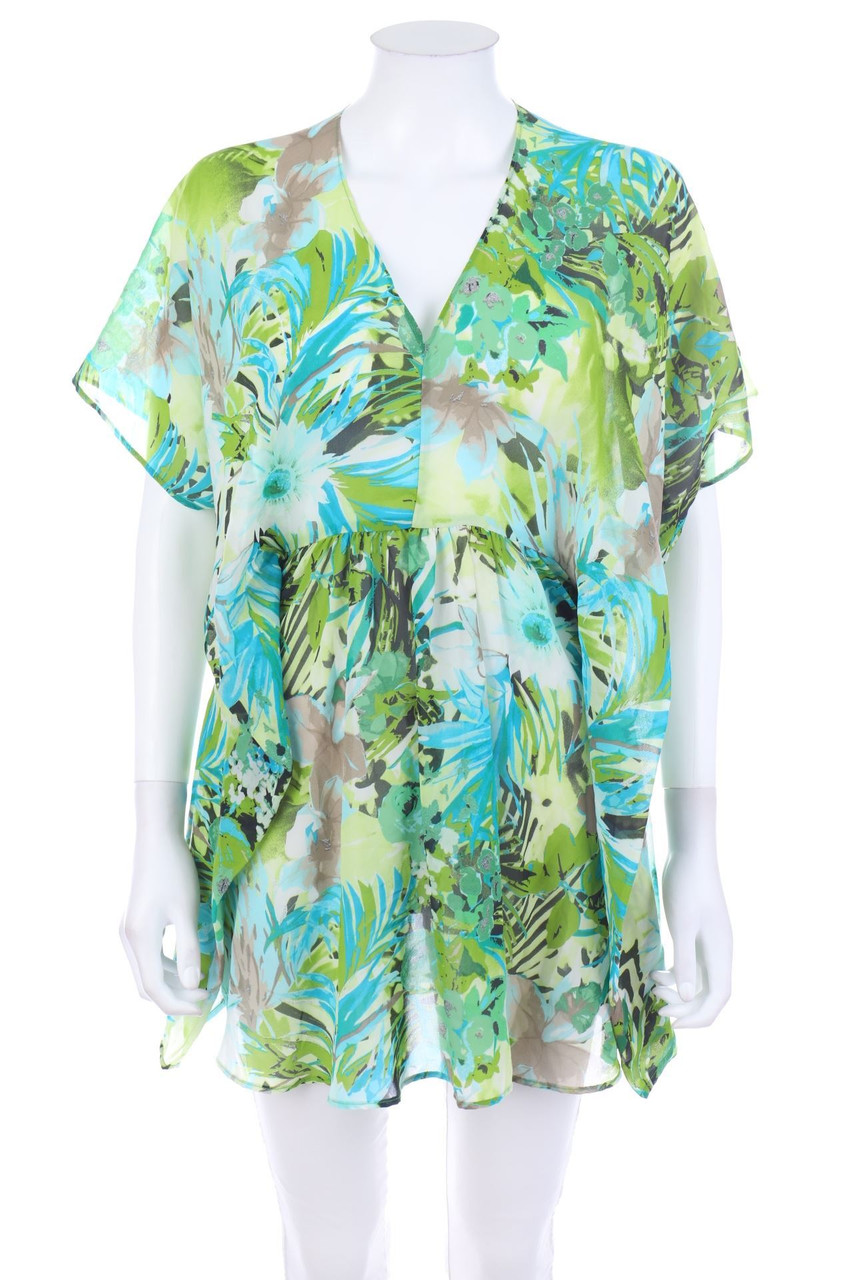 orsay - Tunic Blouse with Tropical Print - D 38