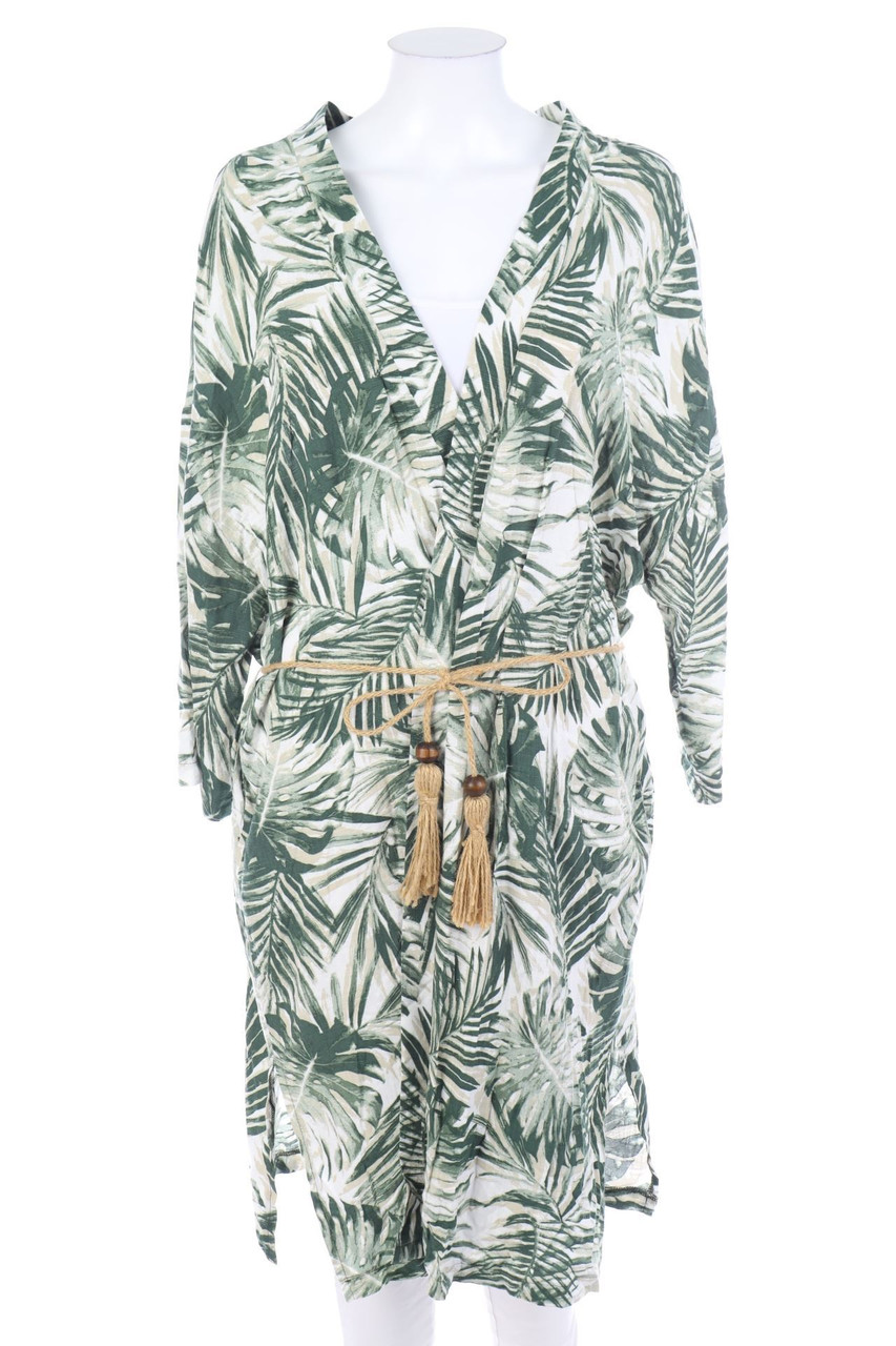 QUZU - Kimono with Tropical Print - L