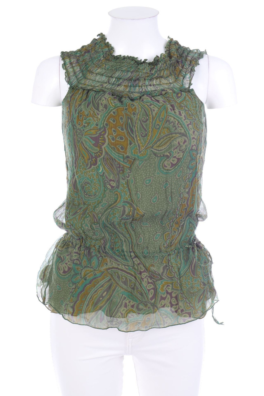 ZARA WOMAN - Carmen-Seiden-Bluse mit floralem Muster - S