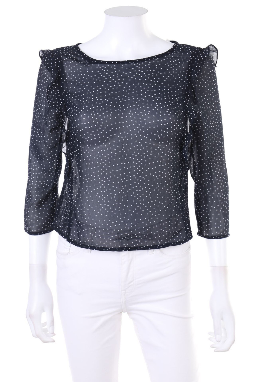 Bershka - Chiffon-Ruffled Blouse - S