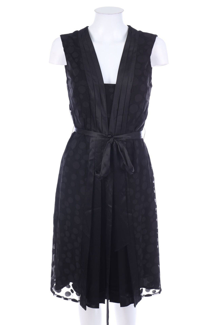 Jake*s - Polka Dot-Kleid mit Gürtel - D 36