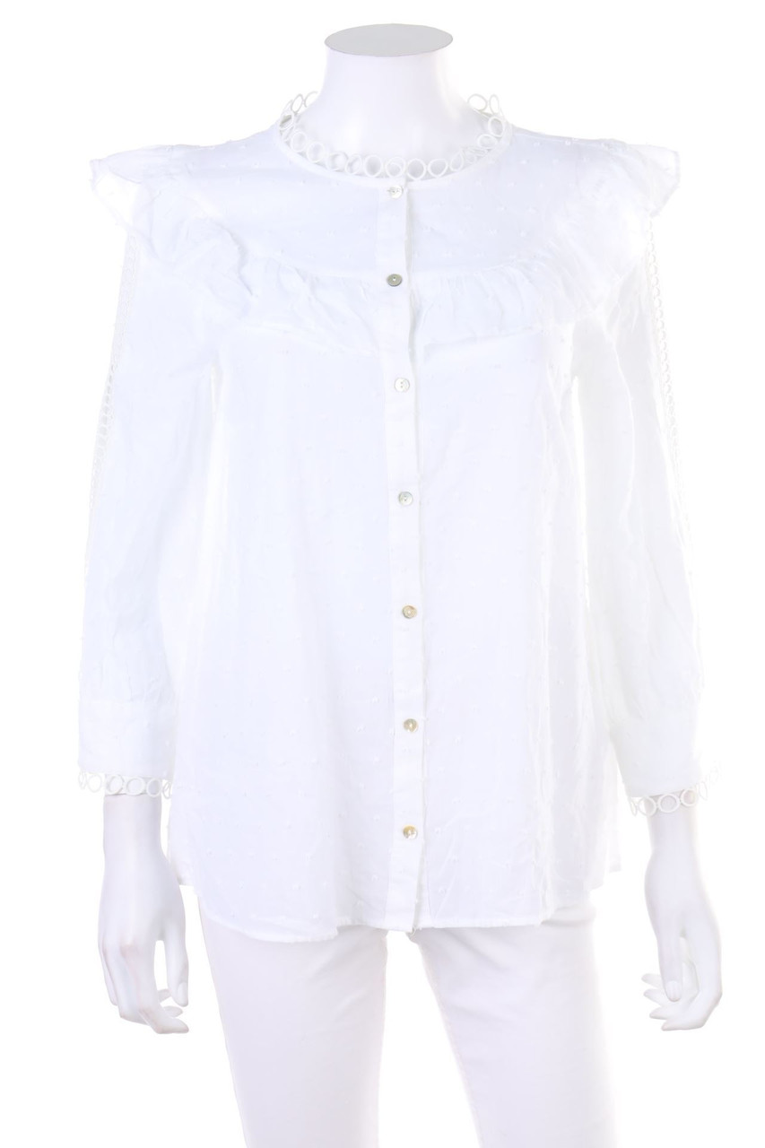 ZARA - Bluse mit Spitze - S