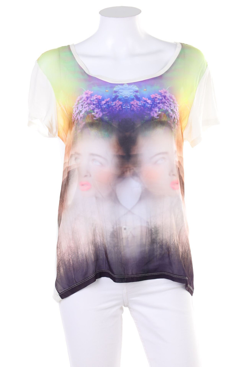 VERO MODA - Kurzarm-Shirt mit Print - S