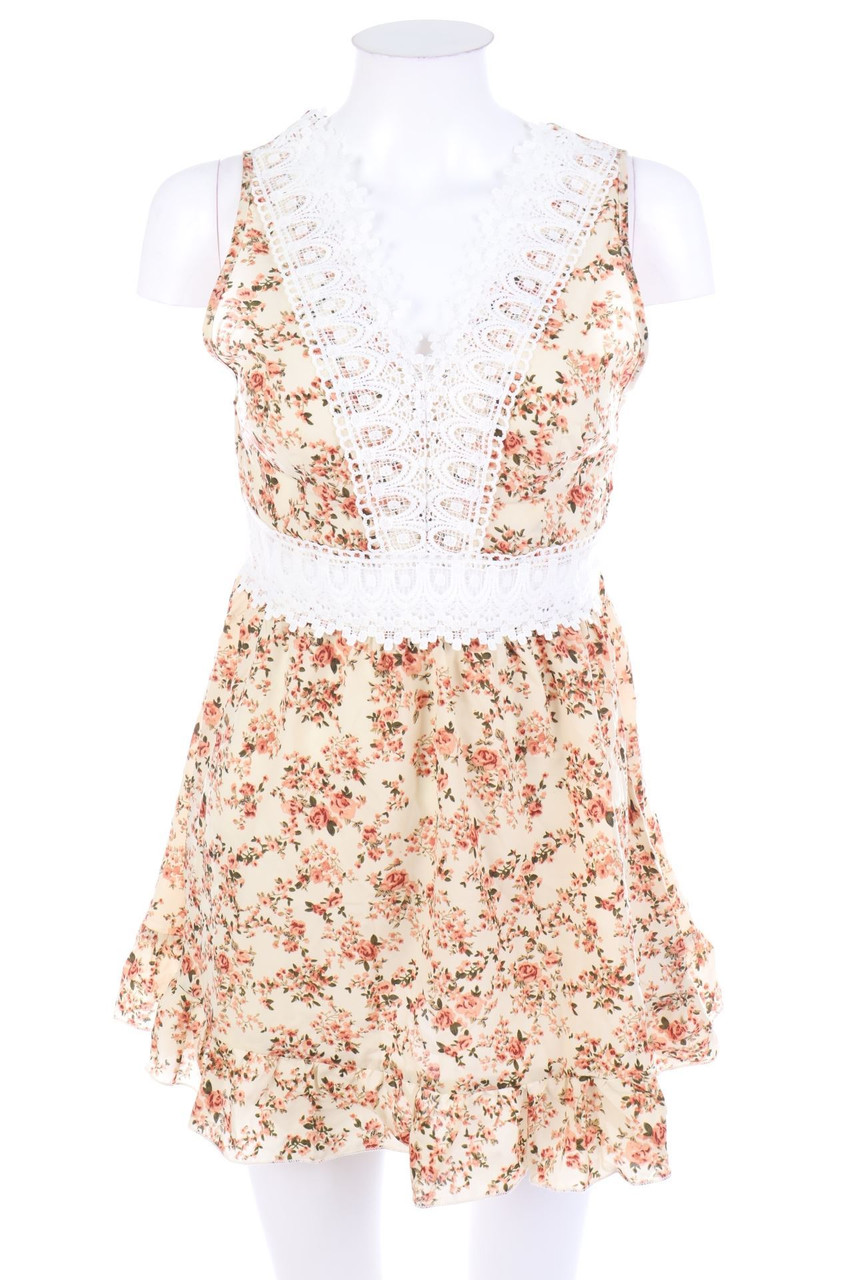 SHEIN - Minikleid mit floralem Muster - XXS