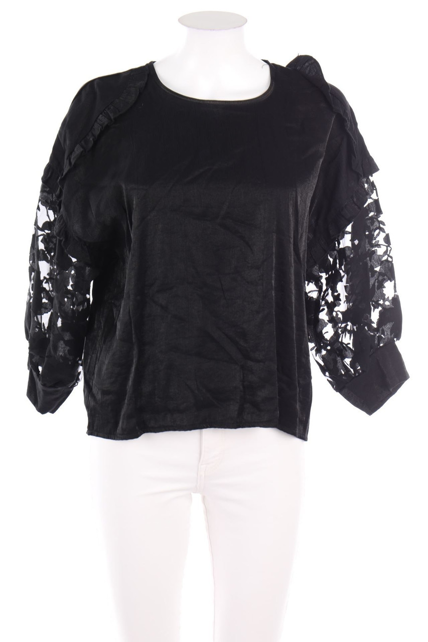 ZARA - Bluse mit Metallic-Effekt - S