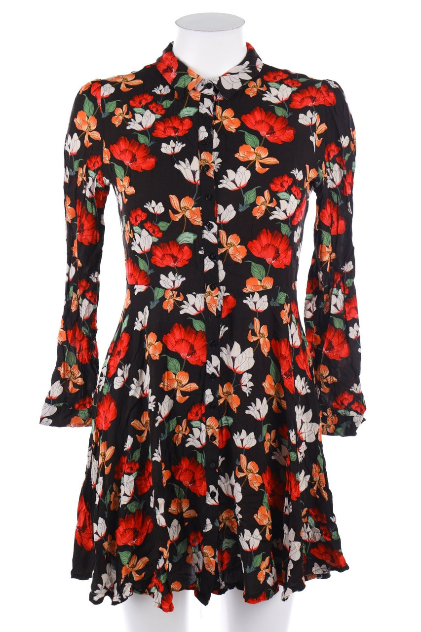 ZARA WOMAN - Blusenkleid mit Blumen-Print - S