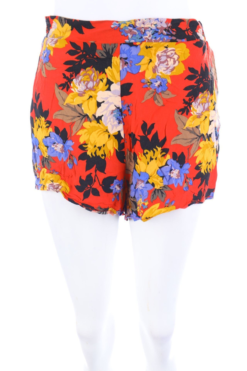 zebra - Shorts with Flower Print - S