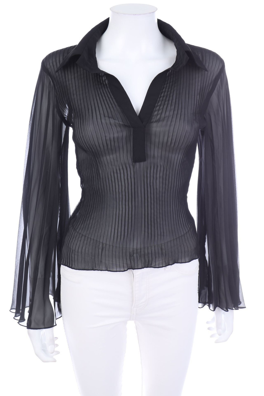 NAF NAF - Plissee-Volant-Bluse - M