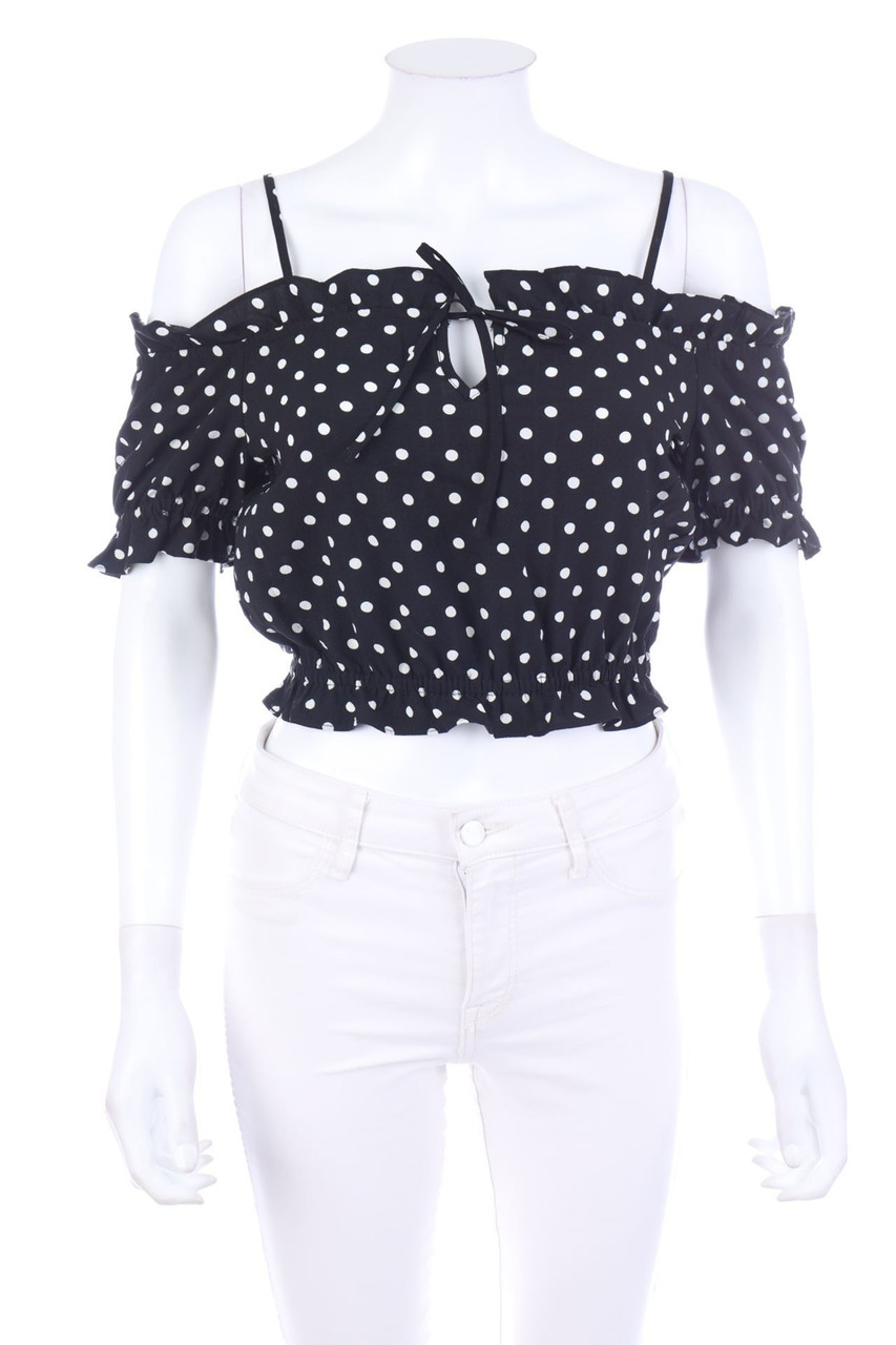 H&M DIVIDED - Carmen-Volant-Bluse - XXS
