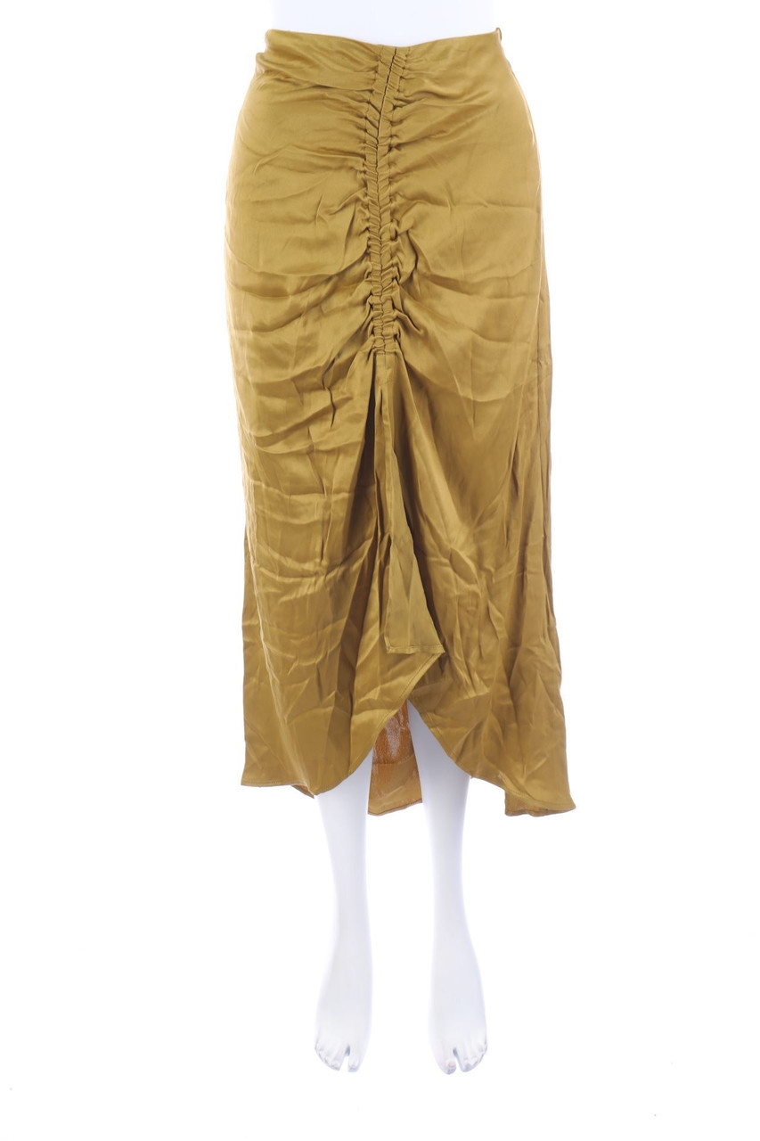 SECOND FEMALE - Satin Midi Skirt with Ruffles - XL