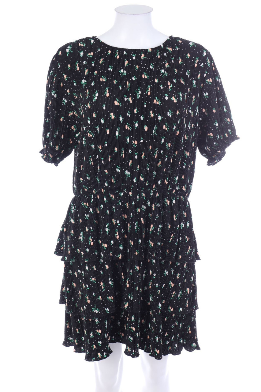 H&M DIVIDED - Plissee-Kleid mit floralem Muster - M