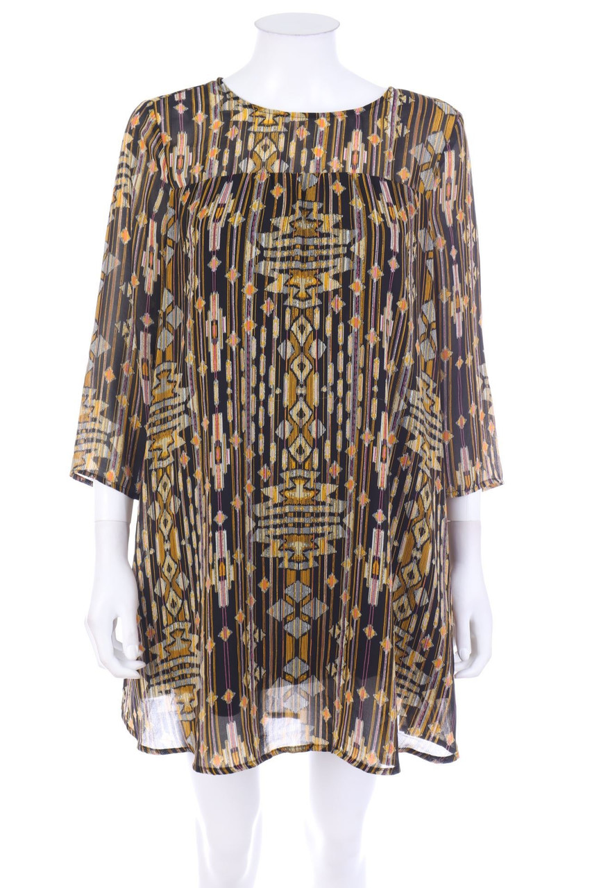 H&M - Ethno-Kleid mit 3/4-Ärmel - D 38