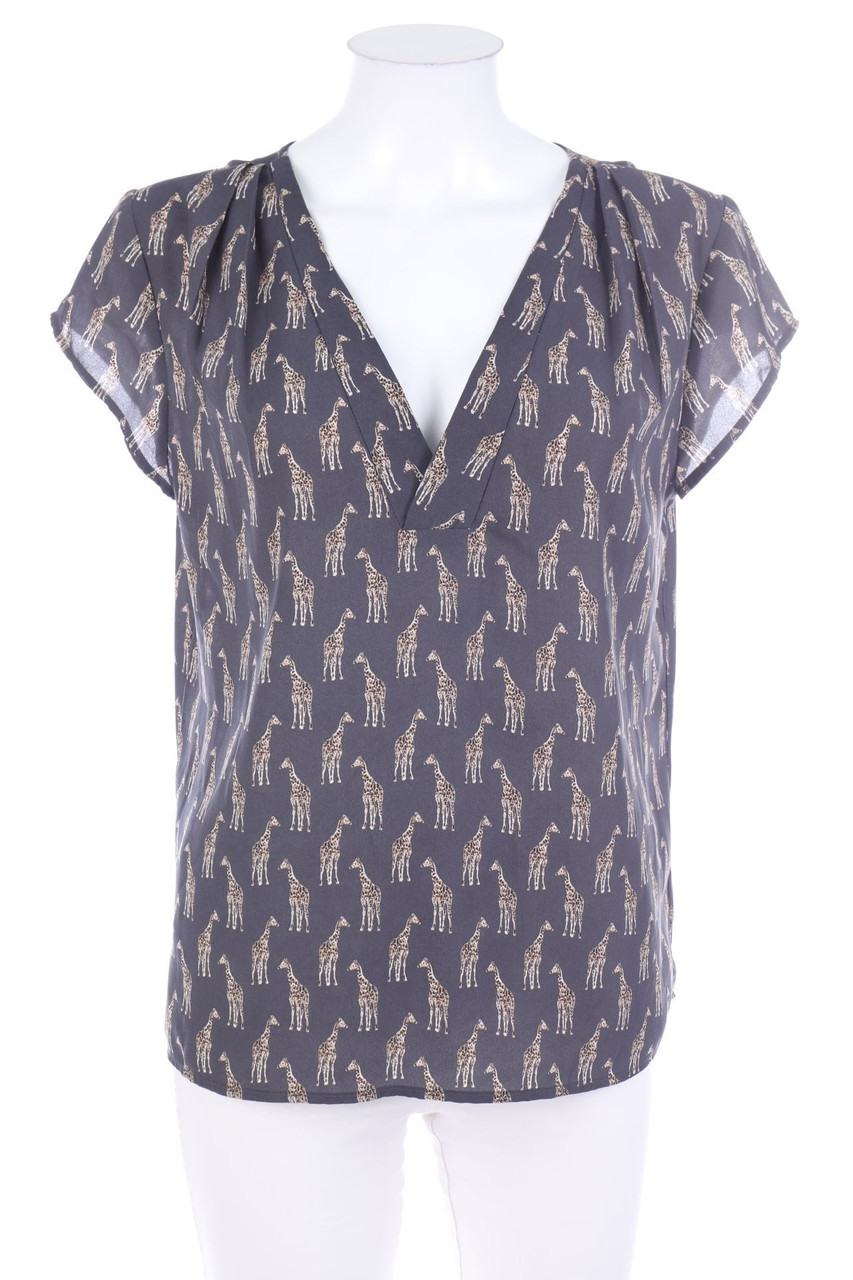 H&M CONSCIOUS - Kurzarm-Bluse mit Print - D 38