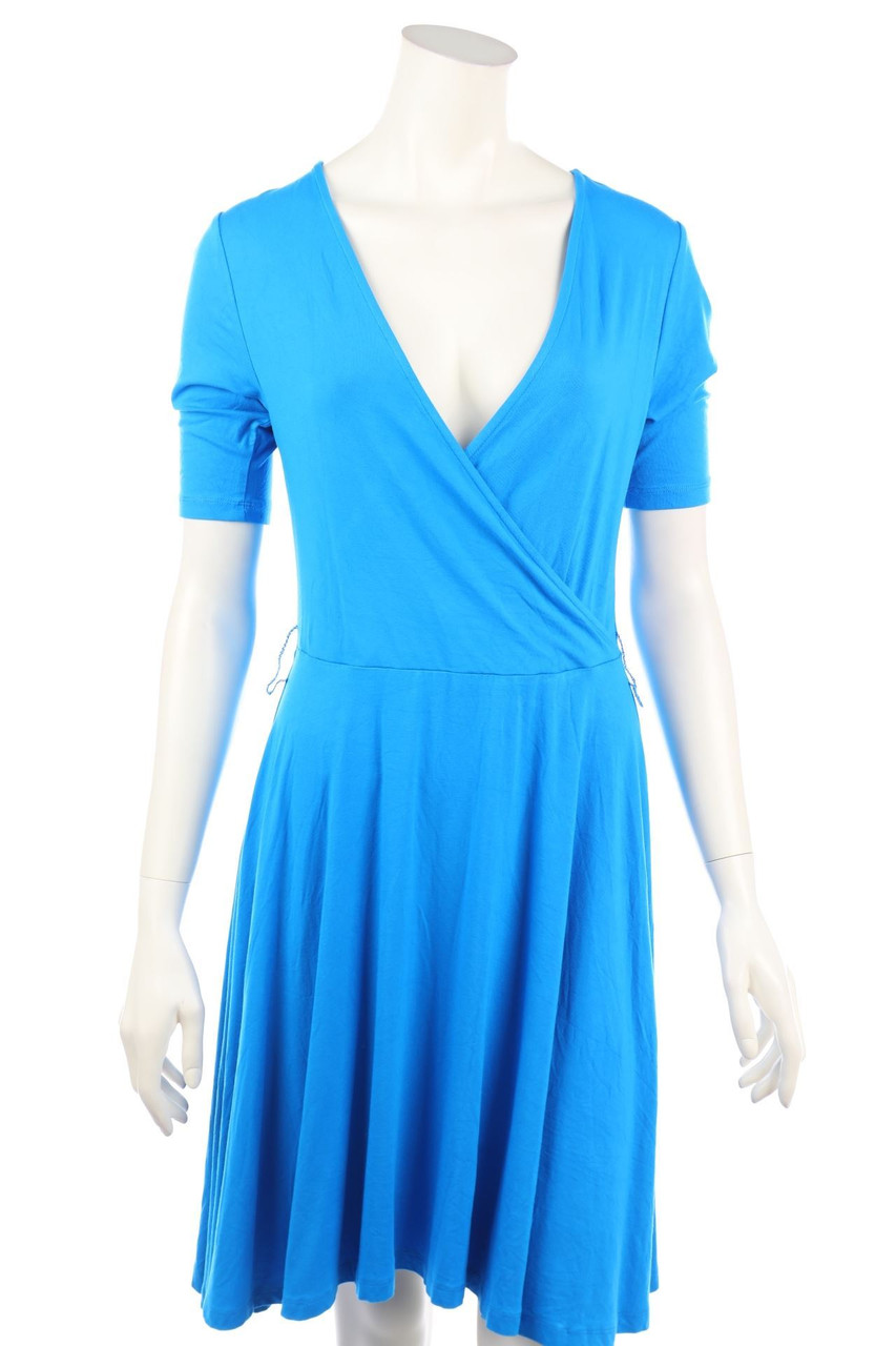 KAREN MILLEN - Dress, Jersey with Wrap-Effect - D 36