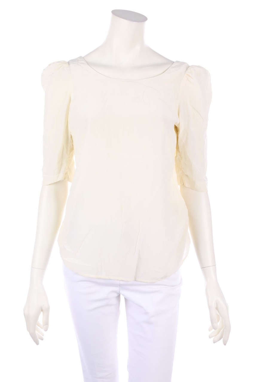TARA JARMON - Shortsleeve Blouse with Puffy Sleeves - D 36