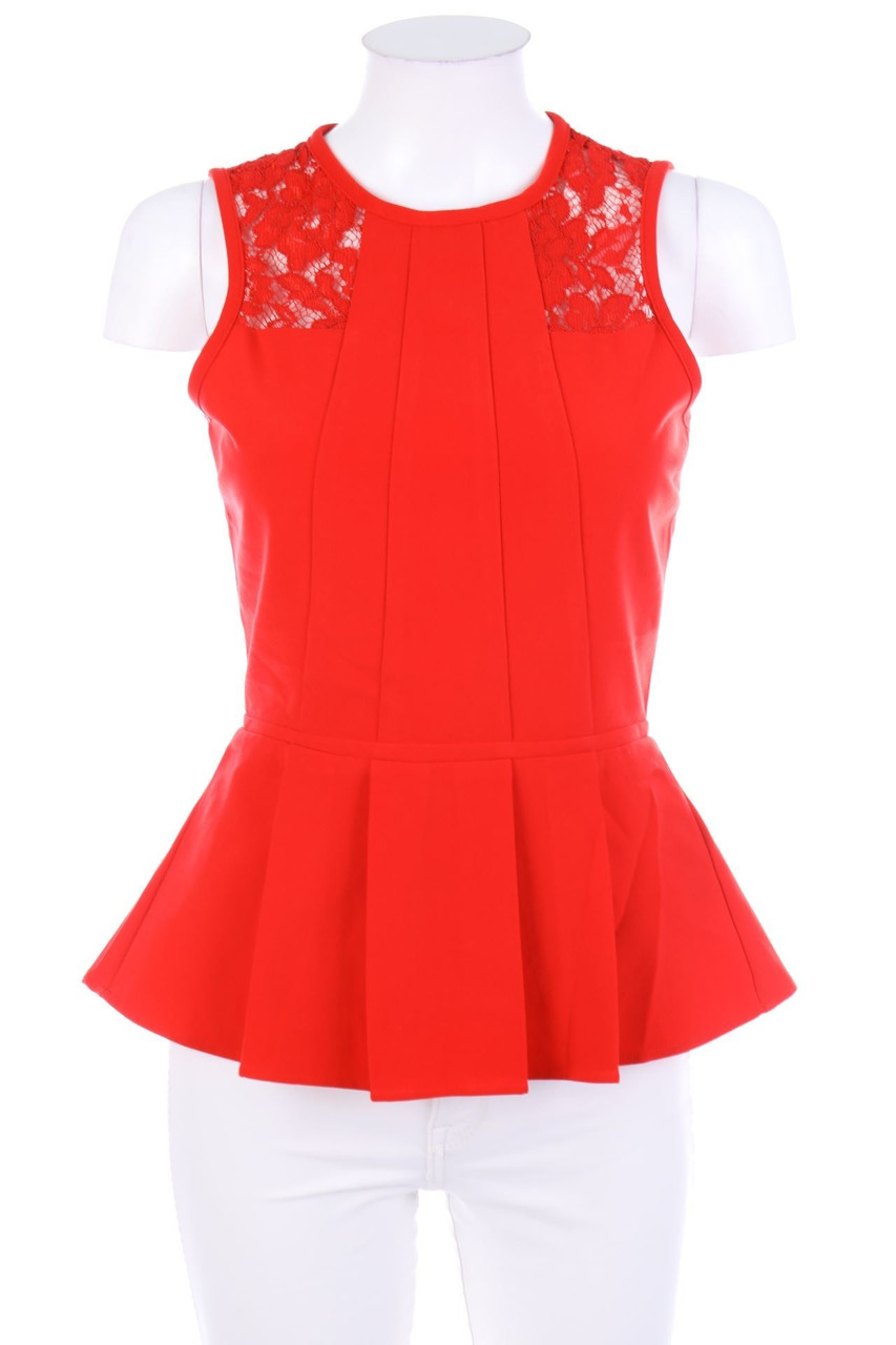 No Label - Blouse Top with Lace Insert - S