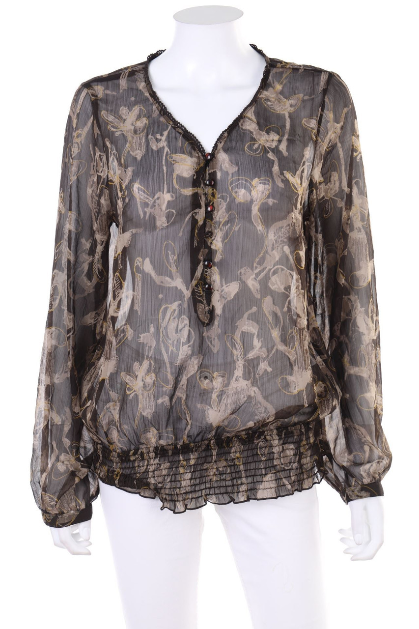 VERO MODA - Bluse mit Smok-Details - L