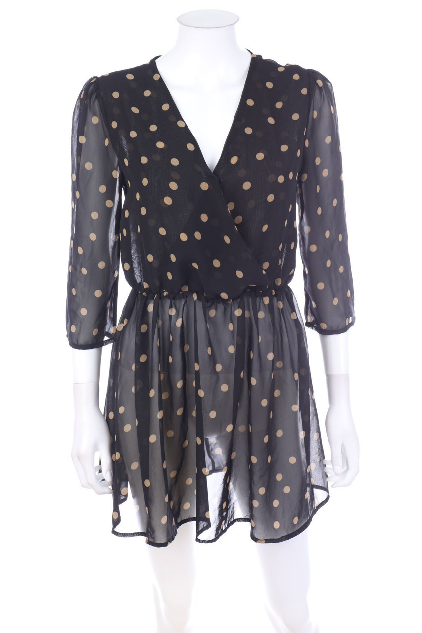 No Label - Mini Dress with Deep Back Cutout - L