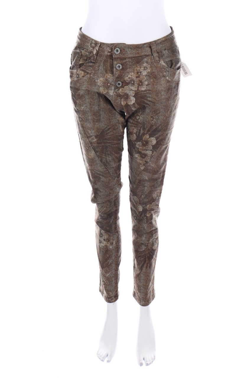 Please - Hose mit Blumen-Print - M