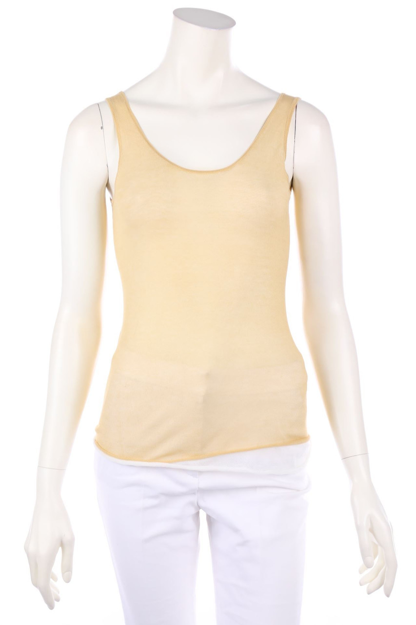 Max Mara - Strick-Top aus Baumwolle im Layer Look - S